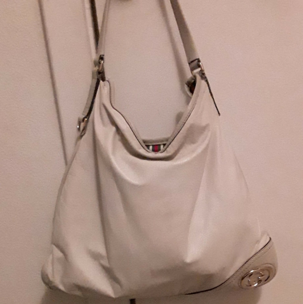 AUTH GUCCI BRITT LMTD ED ALL CALFSKIN HOBO BAG EUC